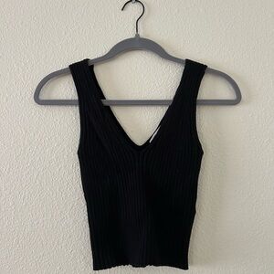 Madewell Black Ribbed Tank Top